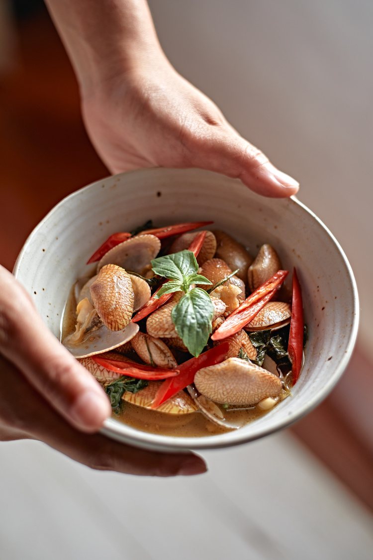 Stir Fried Clams with Roasted Chilli Paste